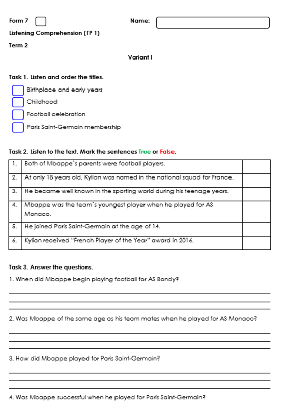 Підсумкові роботи для 7 класу на ІІ семестр - Зображення 2