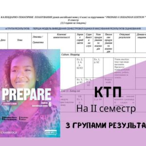Календарно-тематичне планування для 6 класу на ІІ семестр за підручником PREPARE з групами результатів